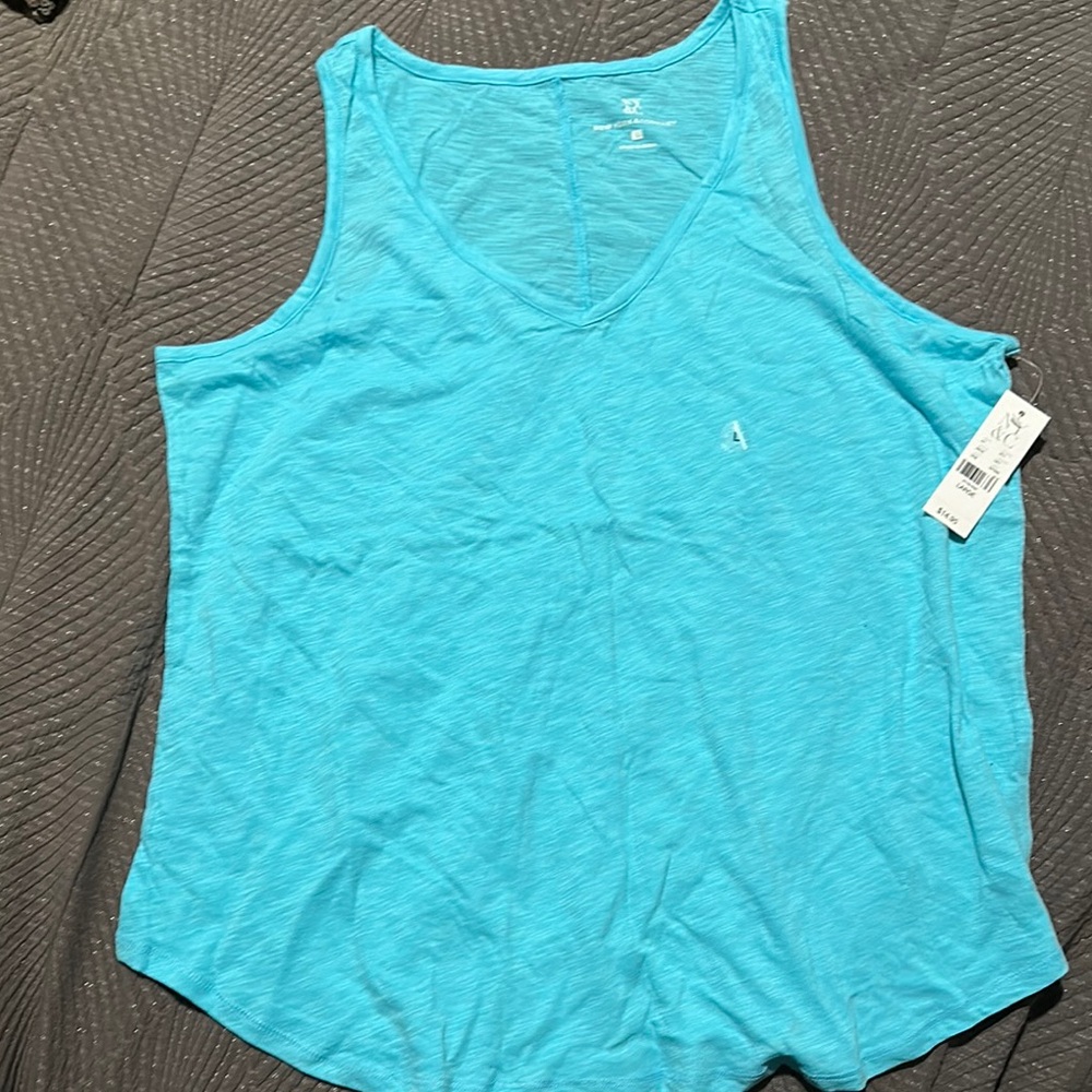 New York & Company Light Blue Tank Top